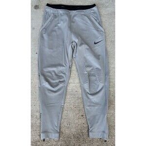 Nike Pro Men Slim Dri Fit Medium Training Gym Pants Tapered BV5515-073 Gray